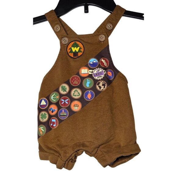 Disney Pixar Infant Up Russell Wilderness Explorer Overalls 3 Months BoxLunch - Picture 1 of 11